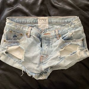 One Teaspoon Bandit Denim Shorts